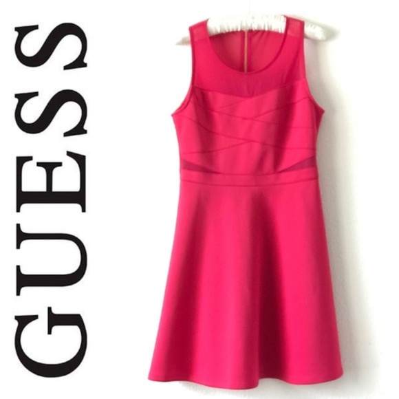 Guess Dresses & Skirts - SOLD / GUESS Mesh Fit and Flare Sleeveless